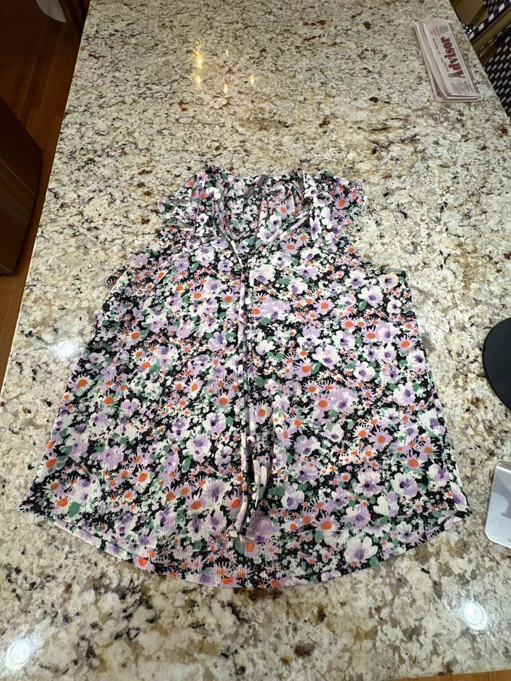 by Anthropologie Floral Button-Down Blouse Size S Multicolor Crepe